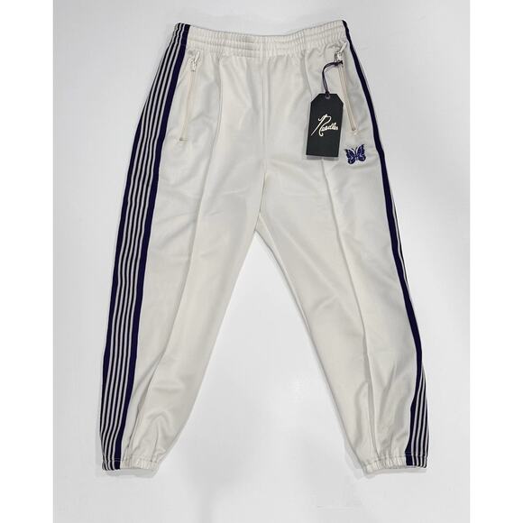 Needles Zipped Track Pant - Poly Smooth A-Ice White Small - Picture 1 of 7